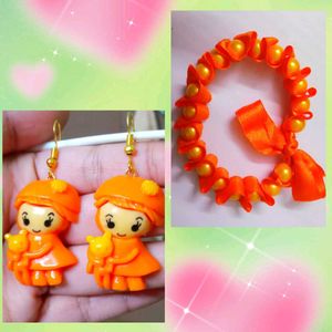 Coquette Orange Jewellery set🧡✨️