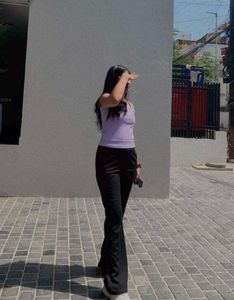 Black bootcut pants