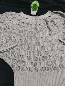 Gray Knit Top
