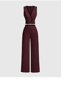 Chic Maroon Velvet Co-ord Set