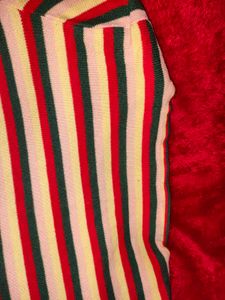 Retro Striped Tee with Denim