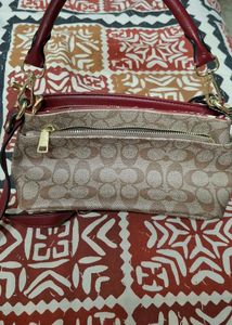 Copy Coach Signature Crossbody Bag