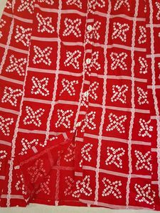 Red &amp; White Patterned Dress