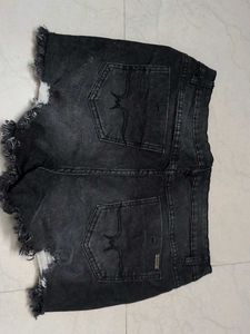 Grungy Distressed Denim Shorts