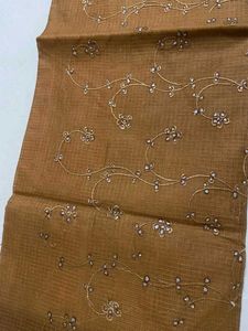 Cotton Brown Saree With Blouse