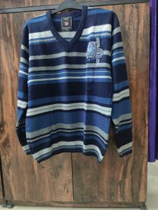Striped V-Neck Sweater