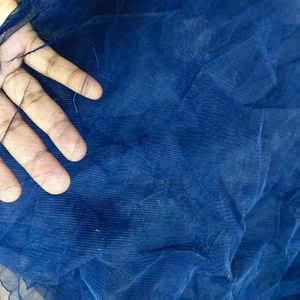 Royal Blue Net Dupatta