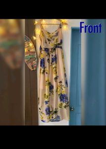 Floral Print Sleeveless Maxi Dress