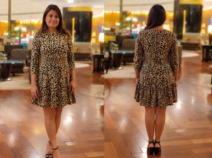 Chic Leopard Print Mini Dress