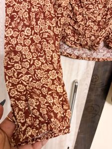 Chic Floral Print Long Sleeve Top