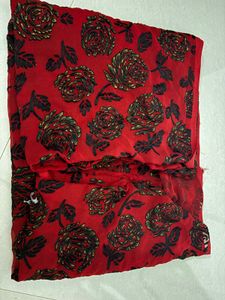 Red Floral Print fabric