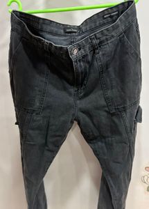 Stylish Grey Cargo Jeans