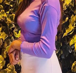 Chic Lilac Long Sleeve Top