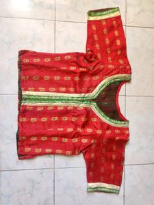 Beautiful Red Choli Blouse Crop Top