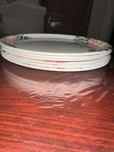 🍽️MELAMINE White &amp; Floral Dinnerware