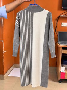 Chic Striped Knit Tunic Dress