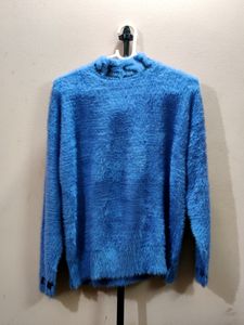 Imported Knit High Neck Sweater with Long Sleeves