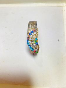 Sparkling Multi-Color Gemstone Bangle Bracelet