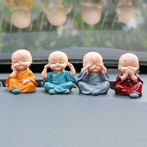 Set of 4 Super Cute Monk Figurines