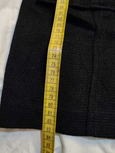 Chic Black Tweed Dress with Gold Buttons