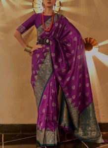Purple Banarasi Silk Saree
