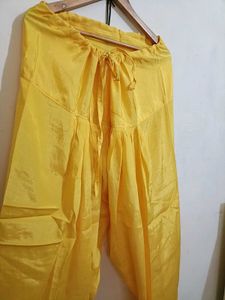 Yellow Floral Kurta with Dhoti Pants