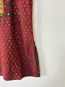 Vibrant Rust Handblock Printed Kurti
