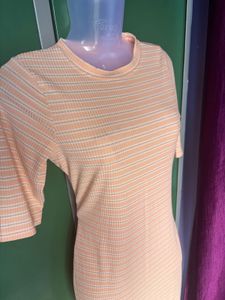 👗Striped Knit Midi Dress