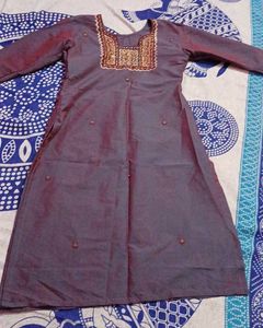 Embellished Silk Kurta