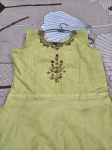 Beautiful Yellow Anarkali Gown