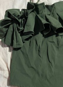 Green Ruffle Cami Top