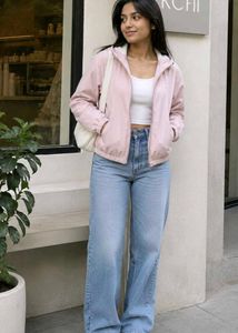 Light Pink Hooded Jacket