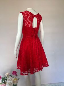 Elegant Red Lace Dress