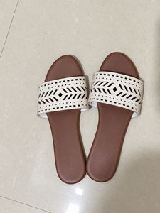 Stylish Laser-Cut Slip-On Sandals