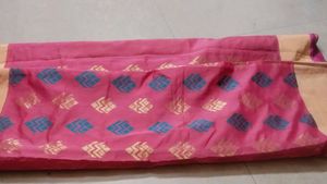 Beautiful Pink Saree with Blouse