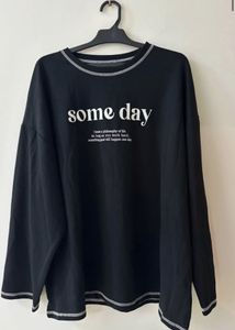 Black 'Some Day' Long Sleeve Tee