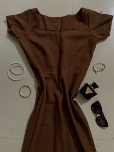 Chic Brown Maxi Gown