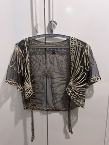 Boho tie up cardigan/top