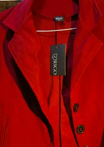 Red Casual Blazer