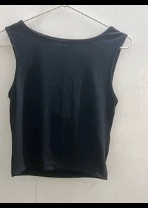 Chic Black Ruched Tank Top