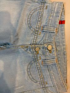 Light Wash Y2K distressed Bootcut Jeans