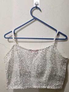 Sequin Embroidered round neck Top