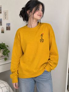 yellow " I'm thinking of you " sweatshirt 💛