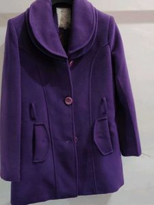 Purple Wool Blend Coat
