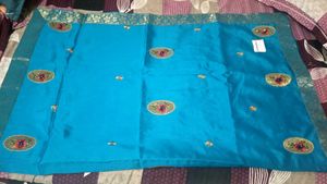 new Elegant Blue Silk Saree