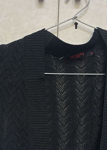 Stylish Black Knit Bolero Cardigan