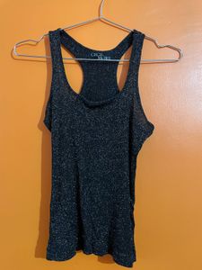 Sparkly Black Tank Top