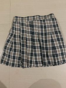Plaid Pleated Skirt