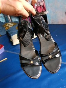 Stylish Black Patent Sandals