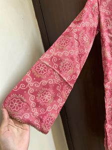 Pink Bandhani Print Kurta